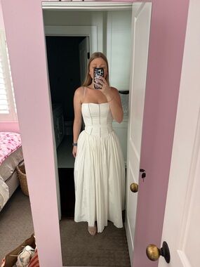 NWT HOUSE OF CB Ysebella dress White Midi Dress